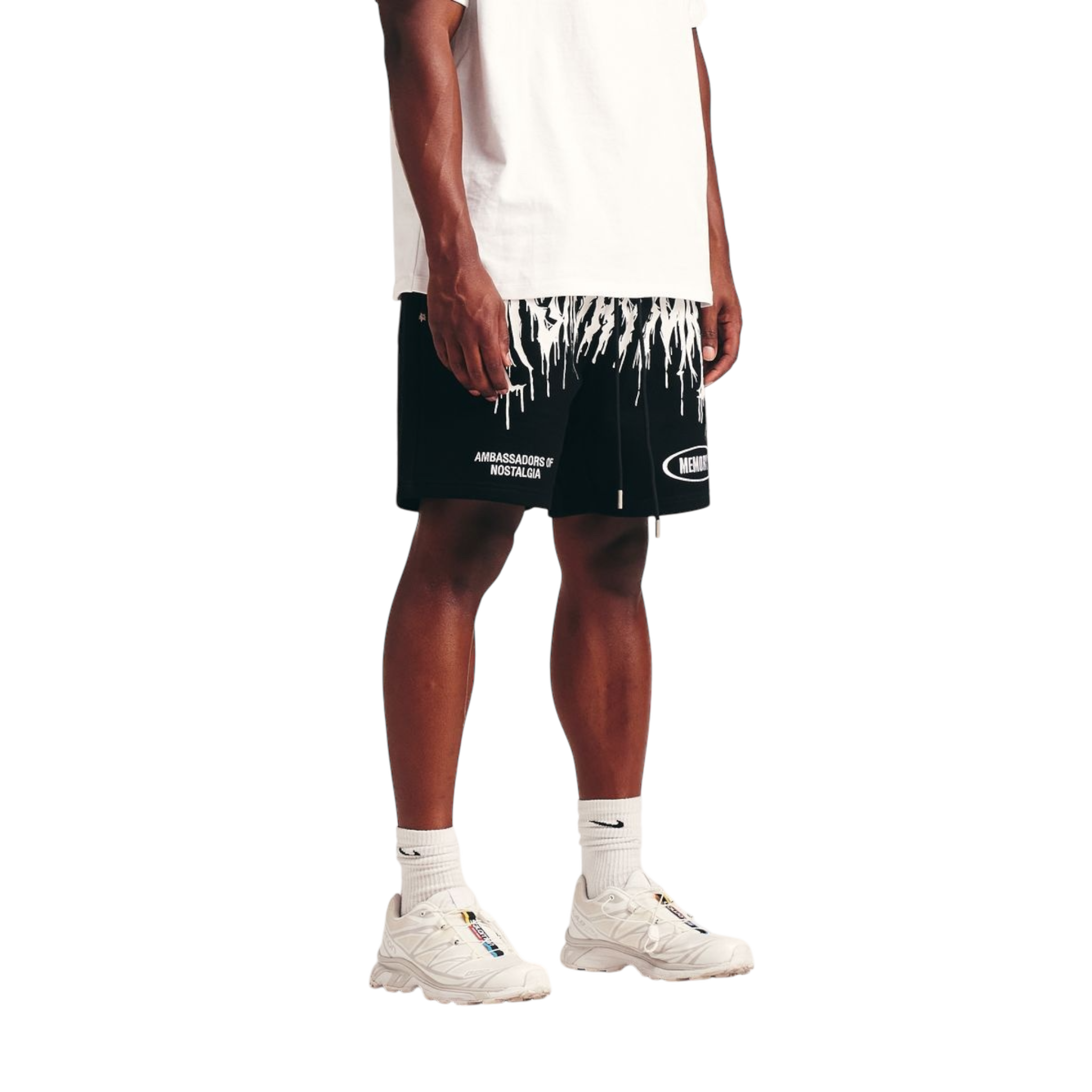 Memory Lane Mash Up Sweat Shorts - Black