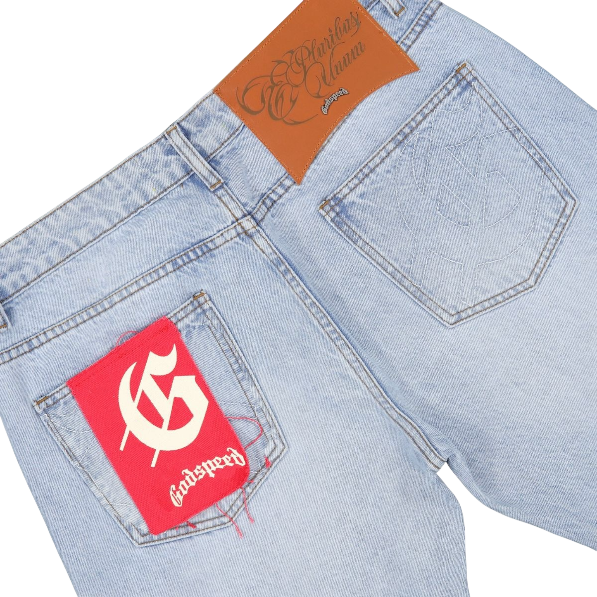 Godspeed OG Logo Flared Denim Stitched (Blue)