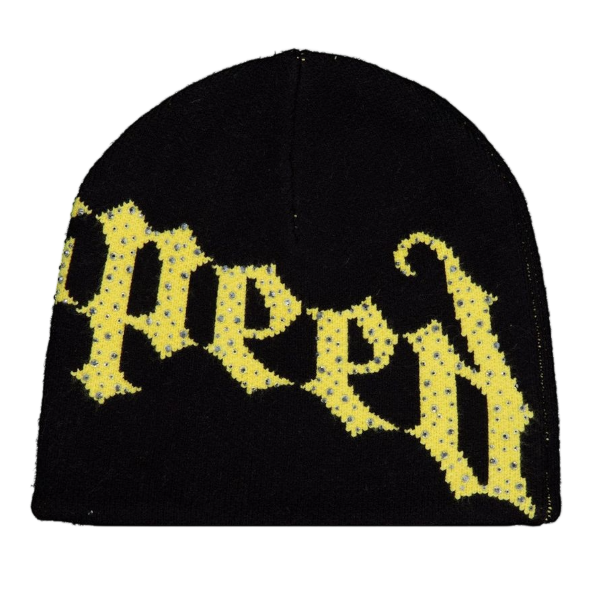 OG Logo Studded Beanie (Black/Yellow)