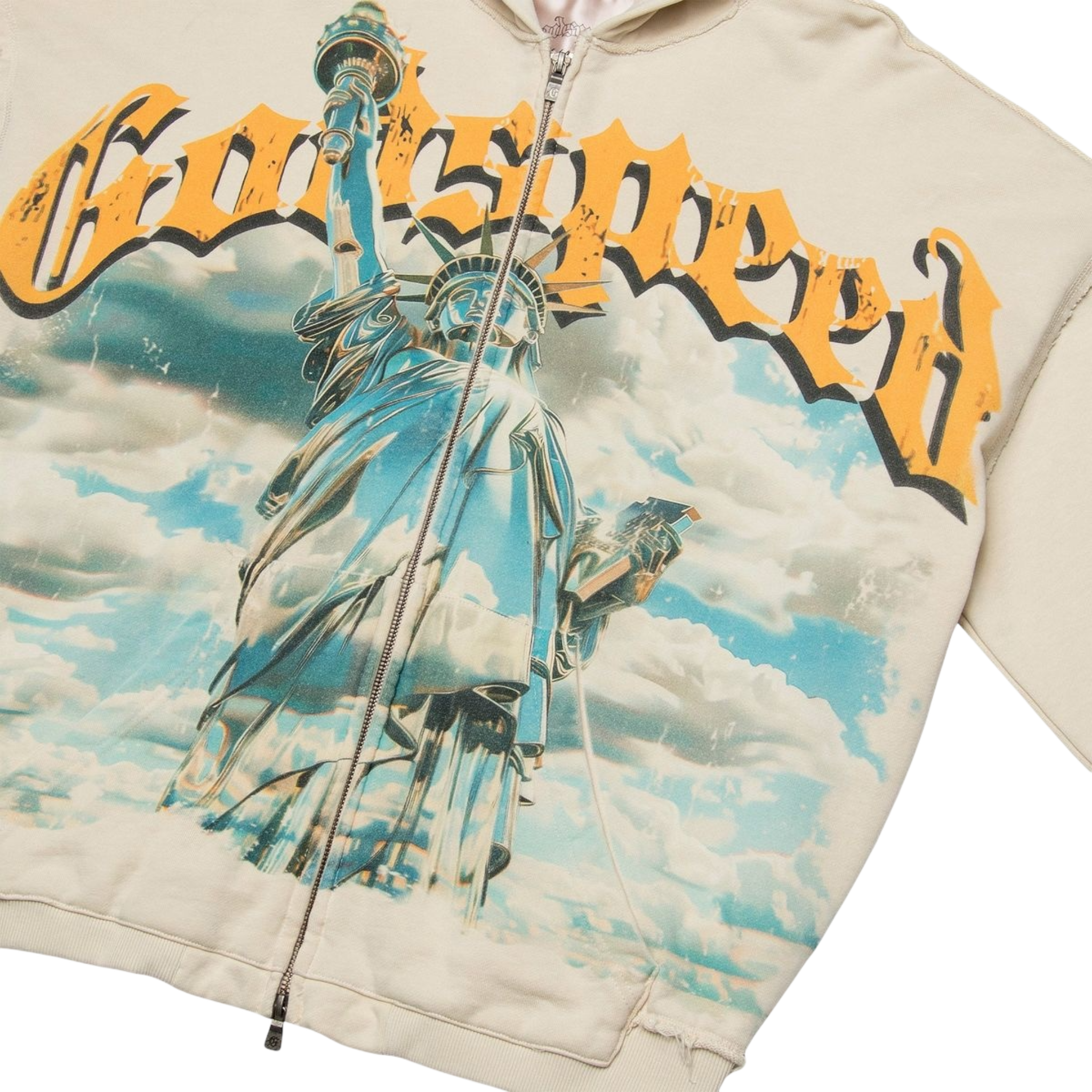 Chrome Liberty Zip Hoodie V2 (Bone)