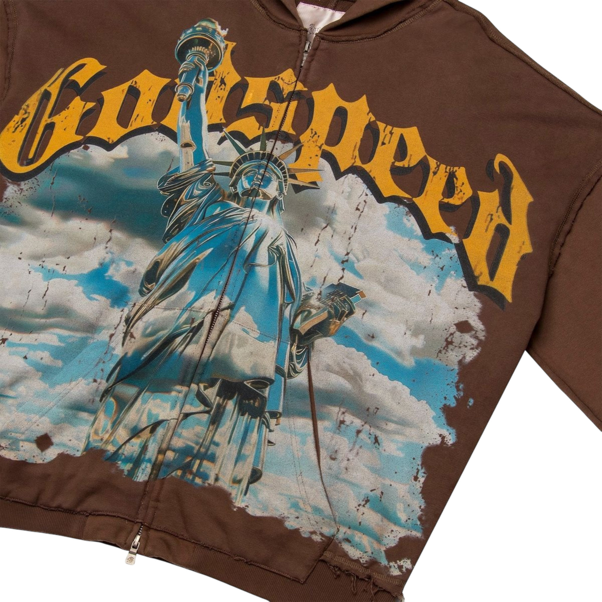 Godspeed Chrome Liberty Zip Hoodie V2 (Brown Wash)