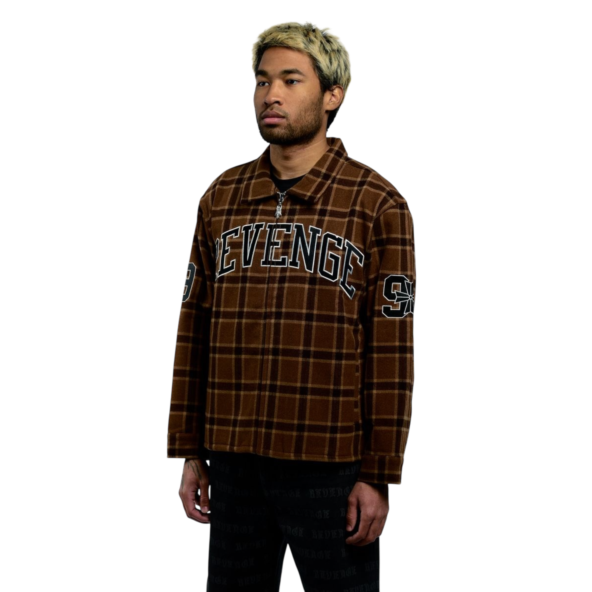 Valkyrie Embroidered Flannel Brown