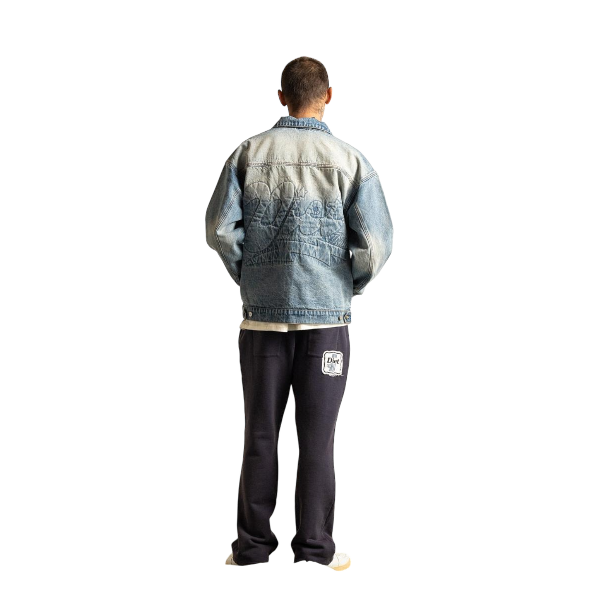 Diet Starts Monday Embossed Denim Jacket