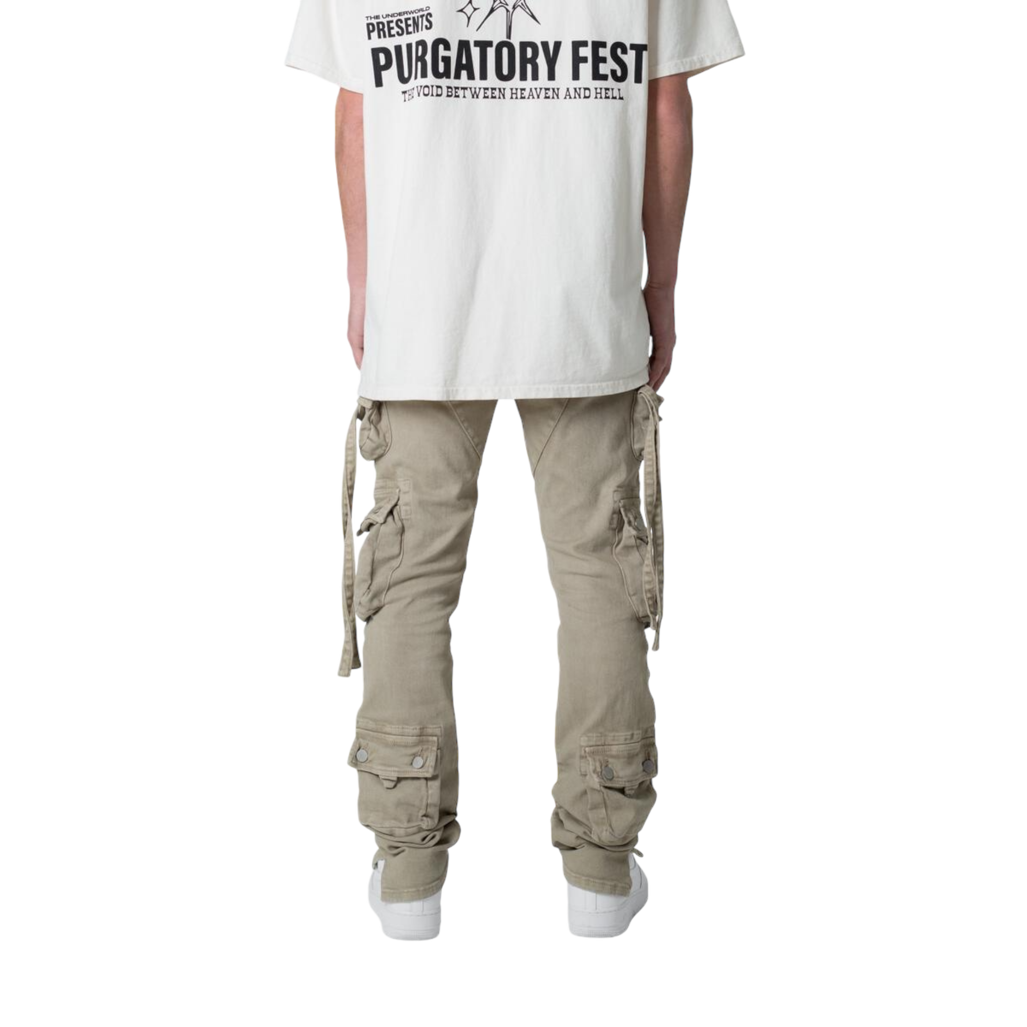 D152 Cargo Straight Denim - Brown