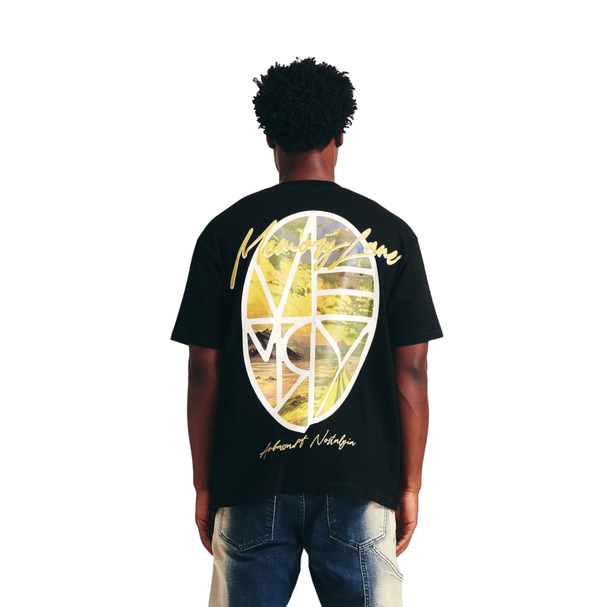 Memory Lane Desert Scene Tee - Blackl