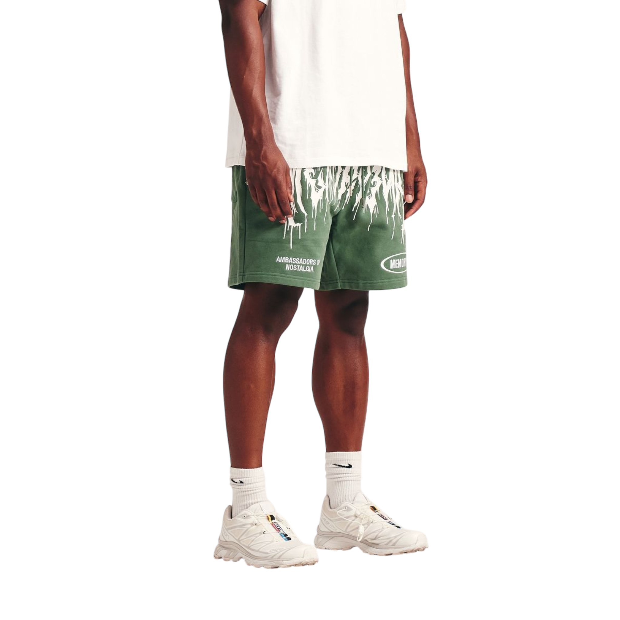 Mash up Sweat Shorts- Forest