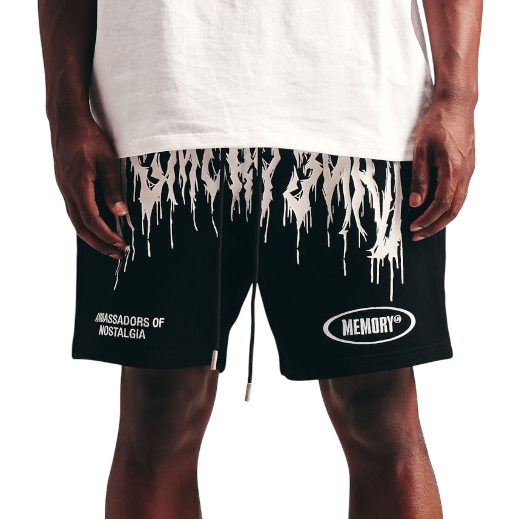 Memory Lane Mash Up Sweat Shorts - Black
