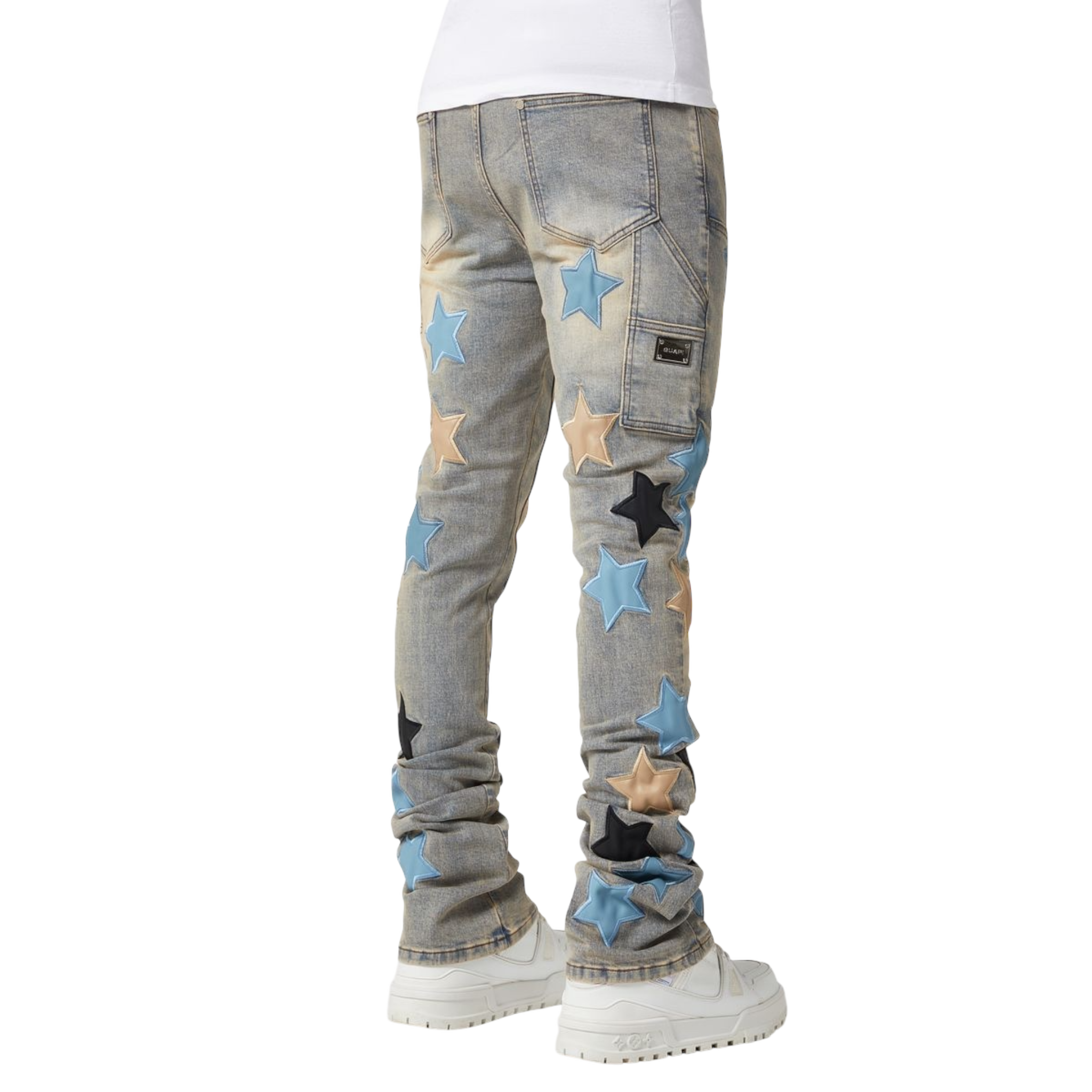 Powder Blue Vintage Stars Denim