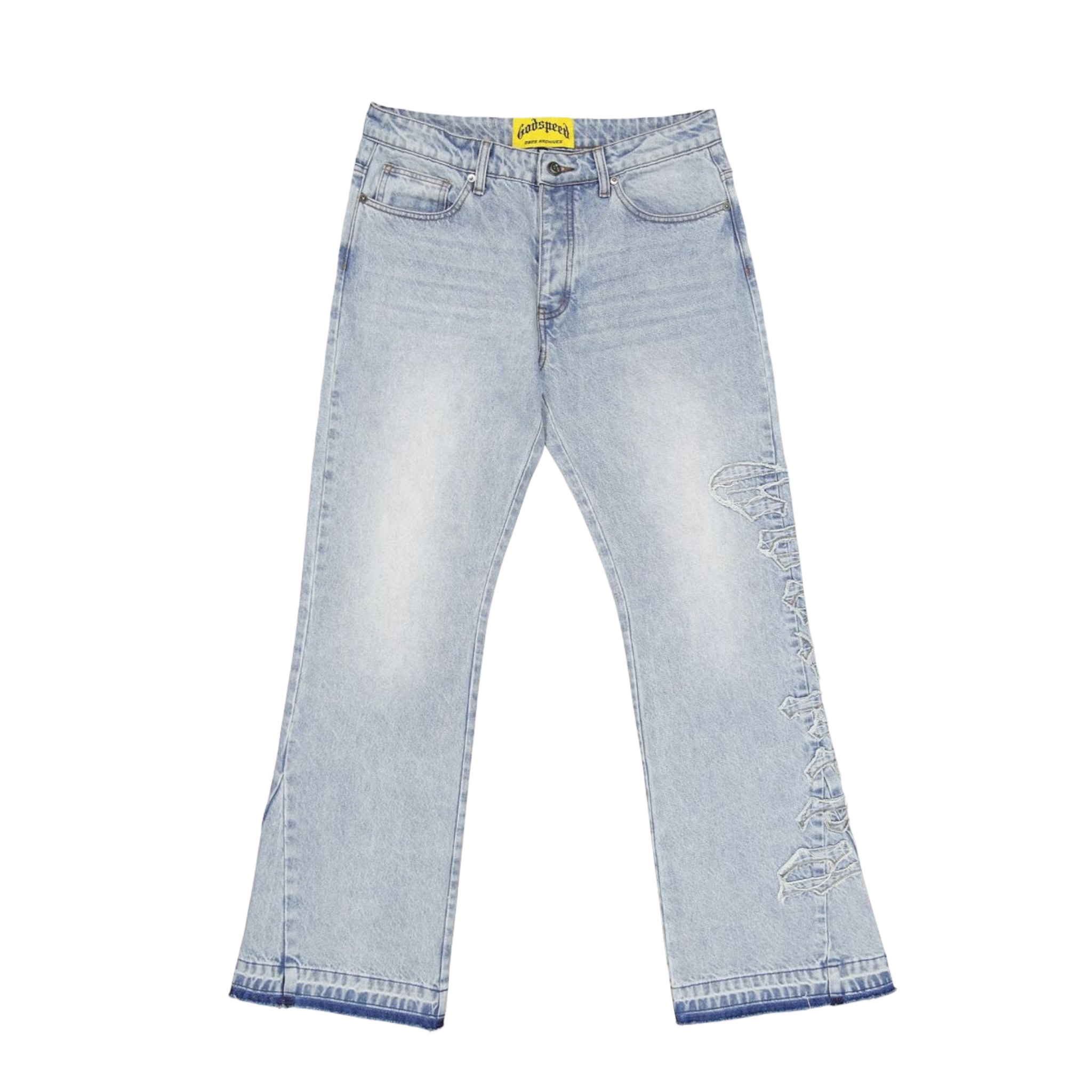 Godspeed OG Logo Flared Denim Stitched (Blue)