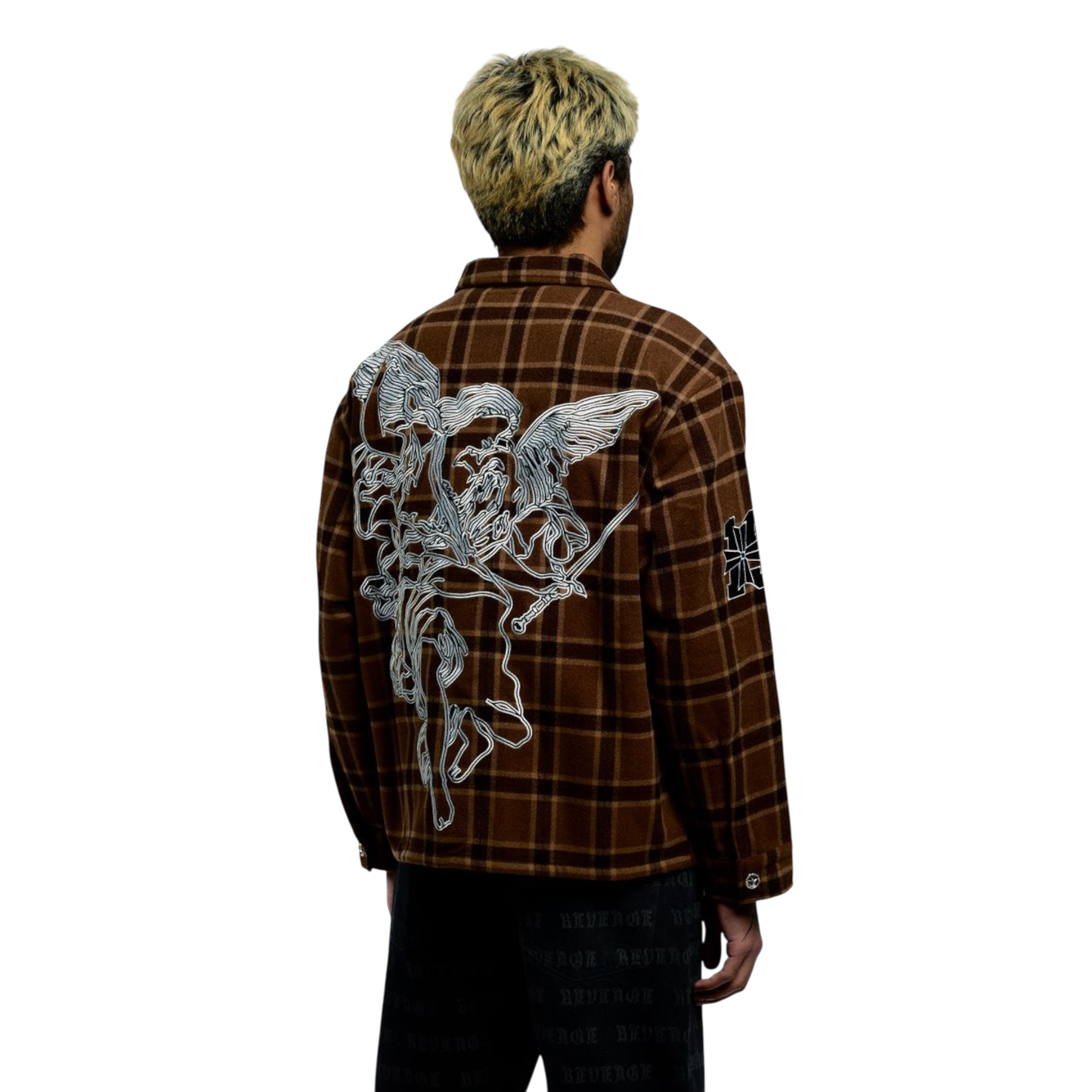 Valkyrie Embroidered Flannel Brown
