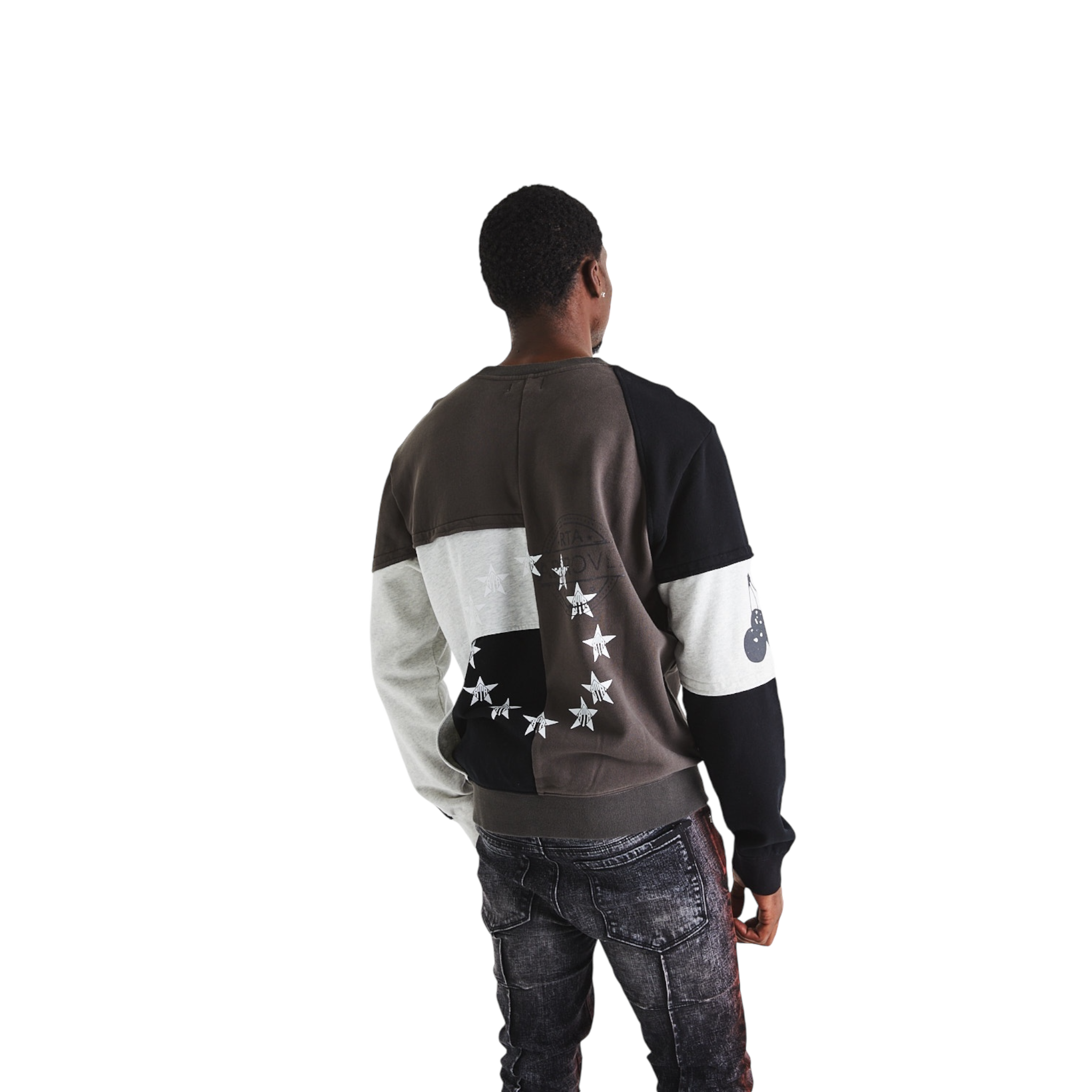 Charles | Black White Grey Patchwork