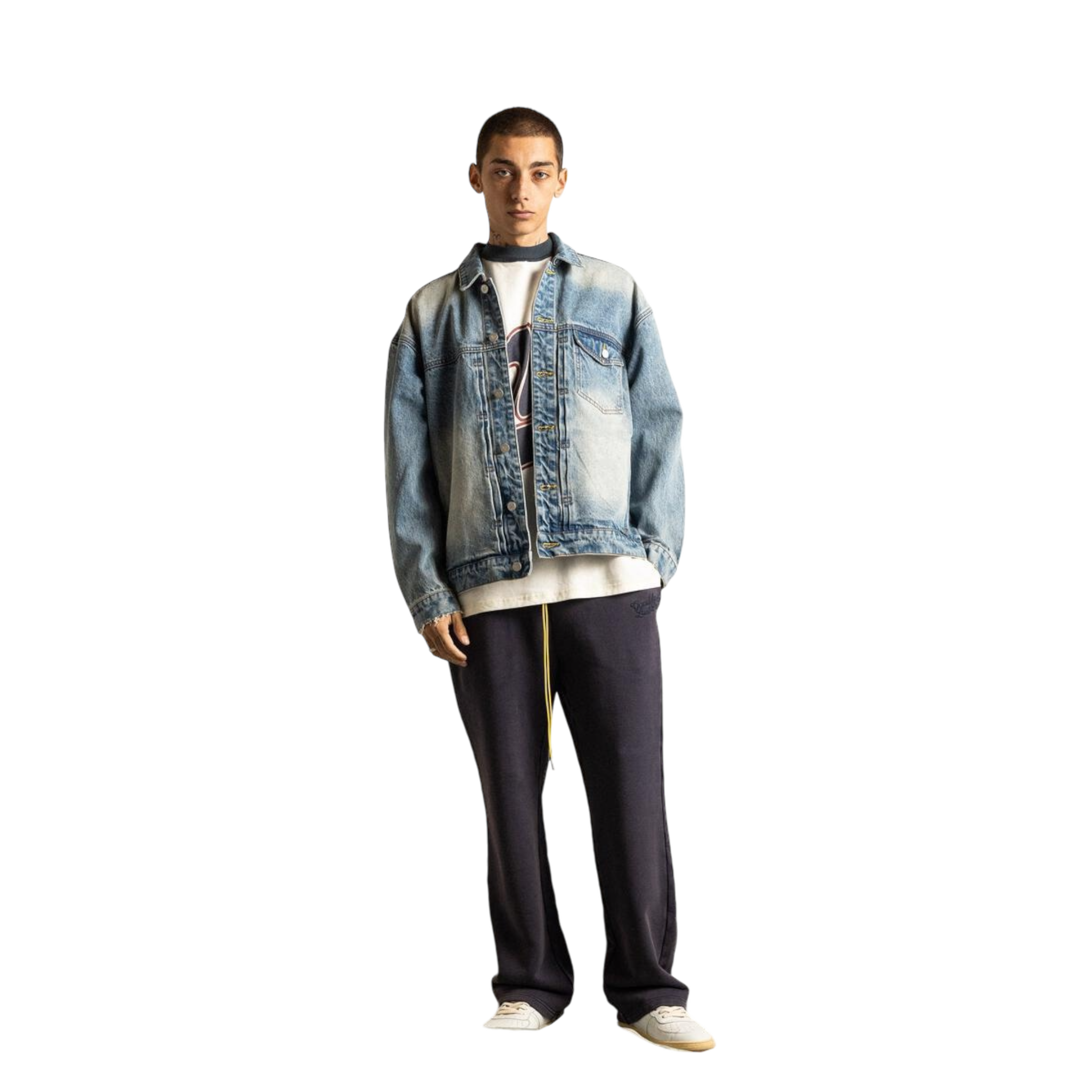 Diet Starts Monday Embossed Denim Jacket
