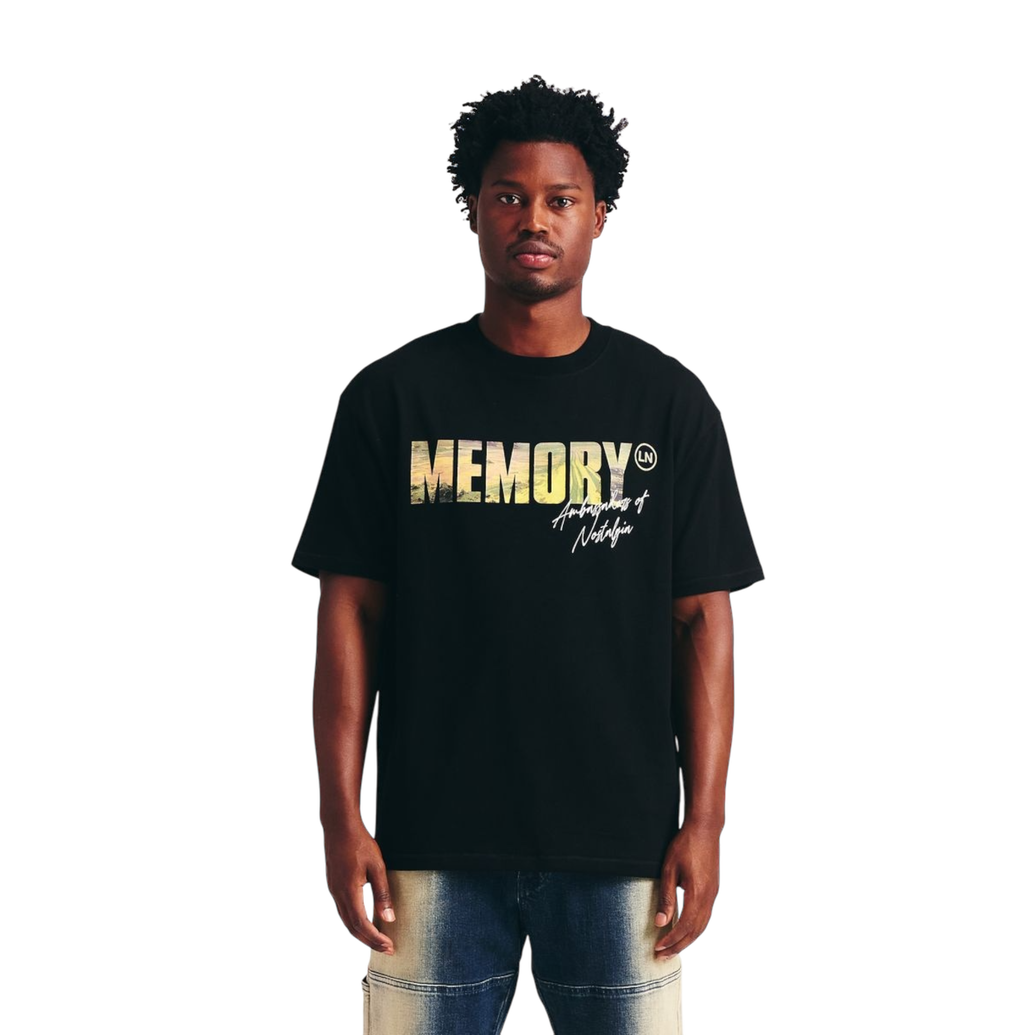 Memory Lane Desert Scene Tee - Blackl