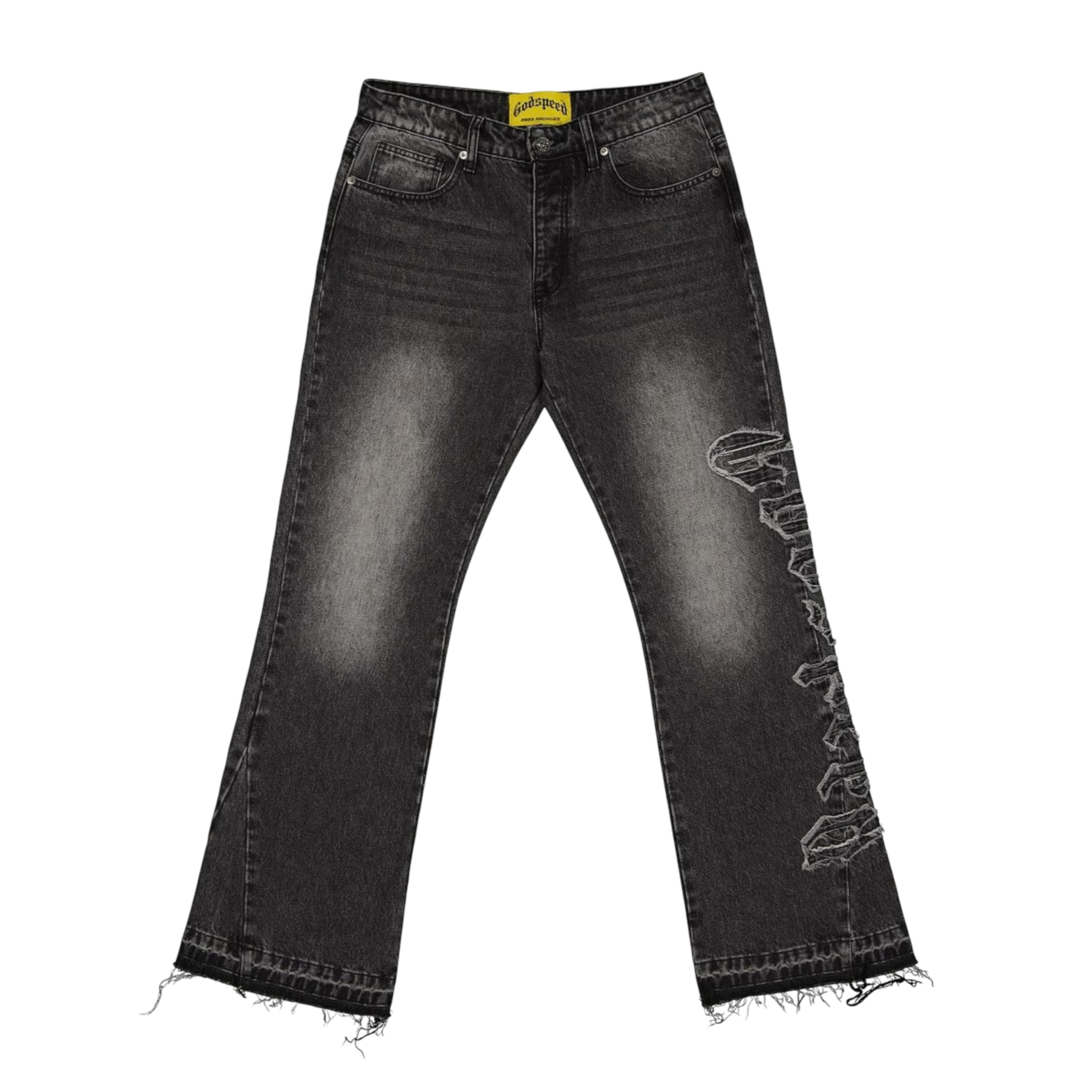 Godspeed OG Logo Flared Denim Stitched (Grey Wash)
