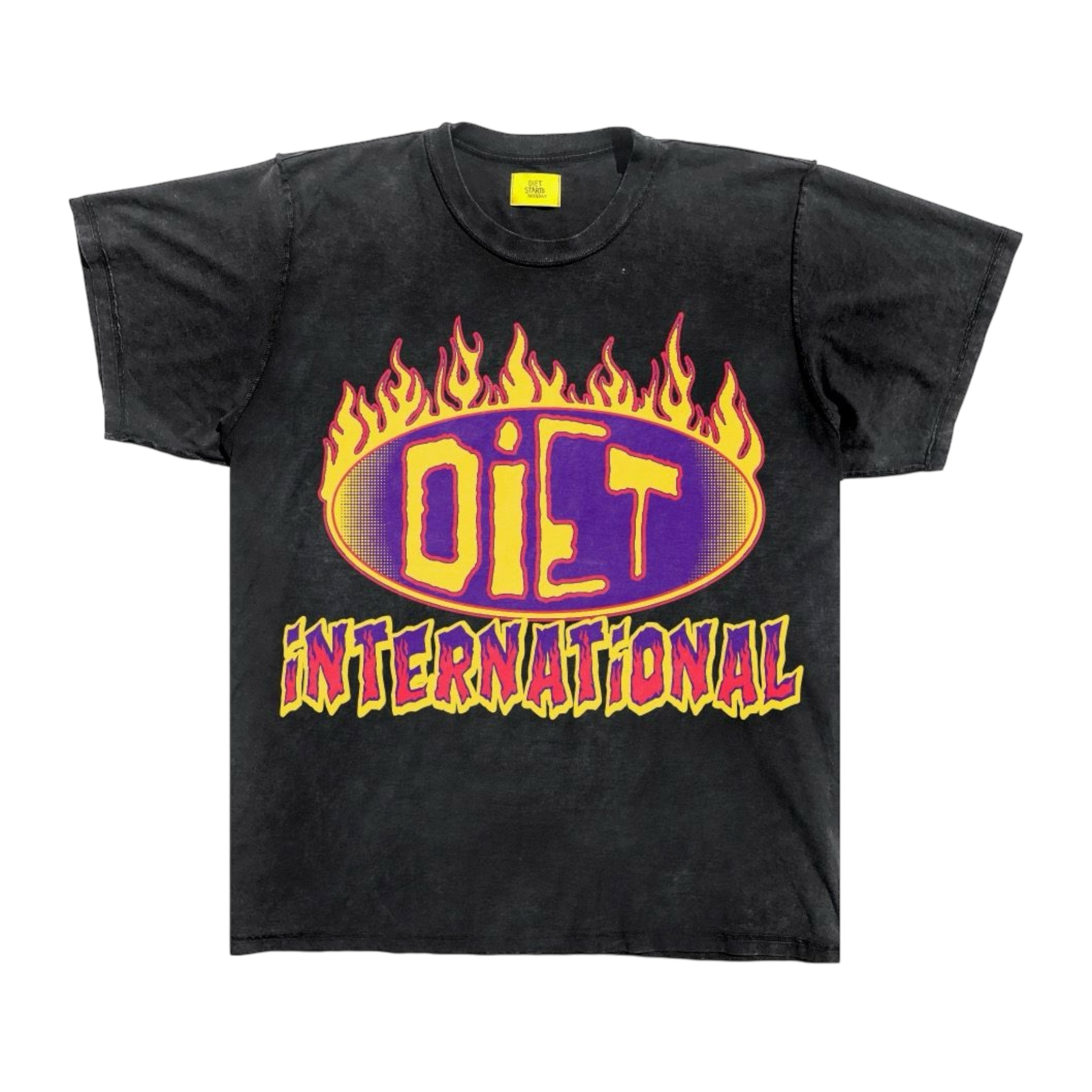 Diet Starts Monday INTL Flame Tee- Vintage Black