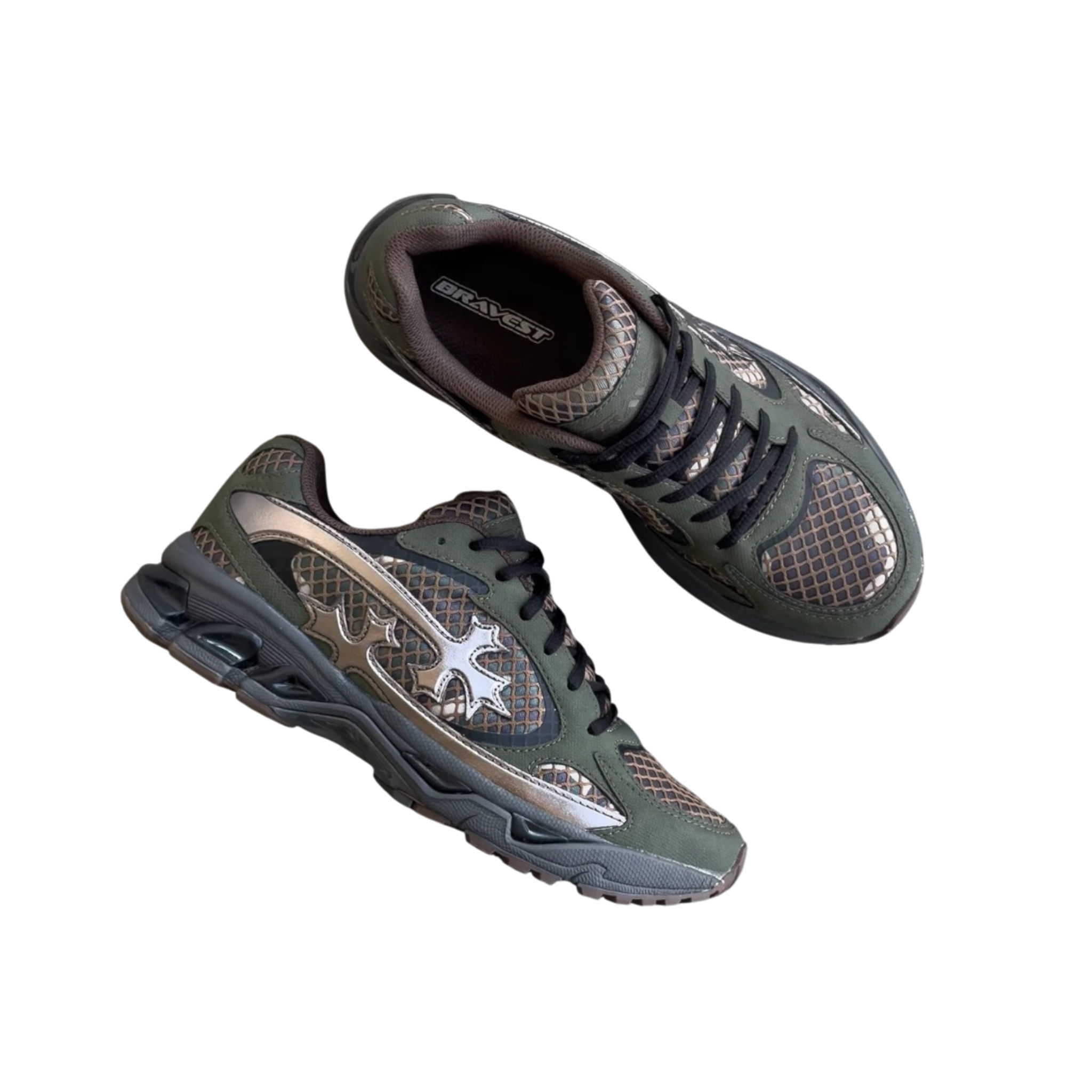 Bravest Studios Camo Kross Kountry Runners