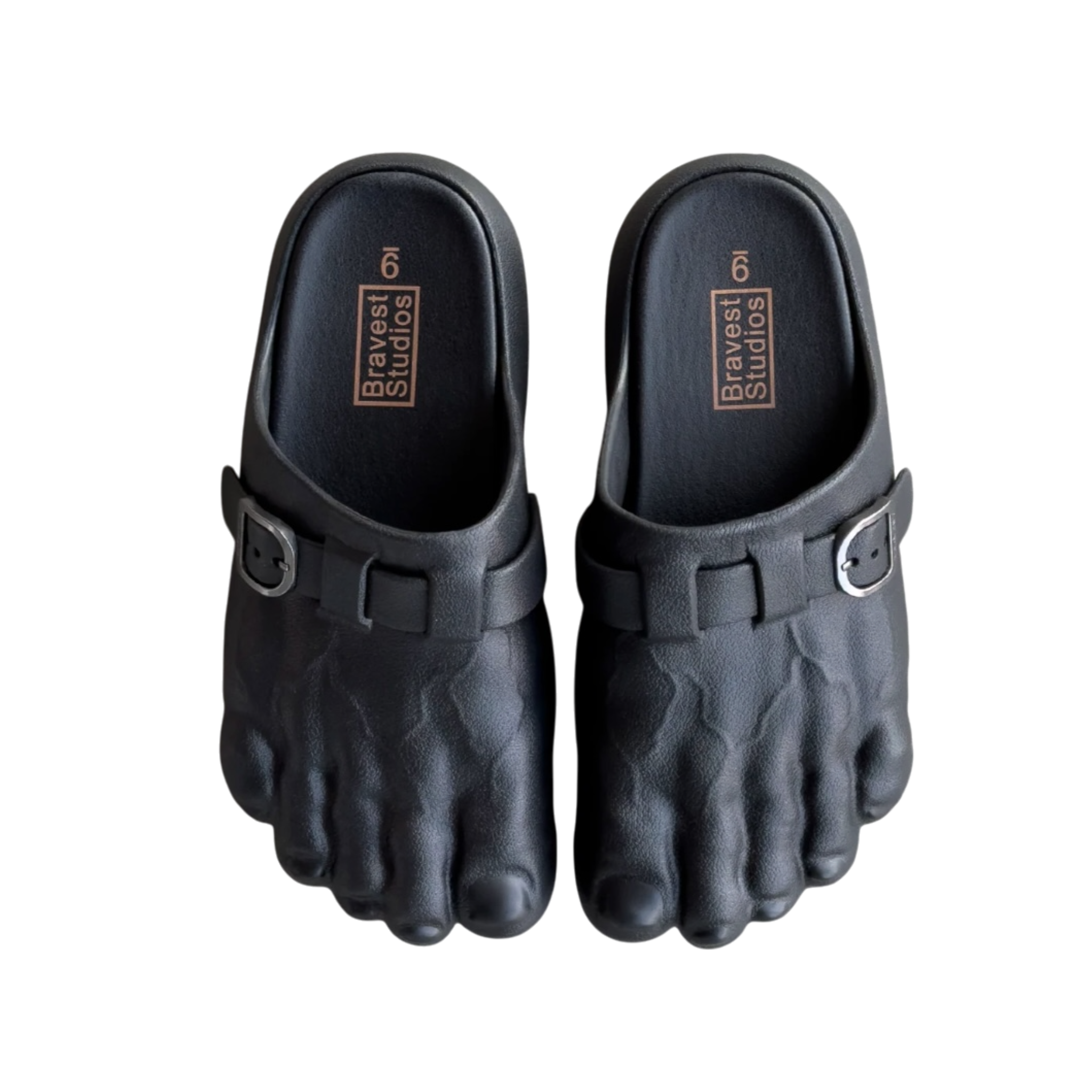 Bravest Studios Black Foot Clogs