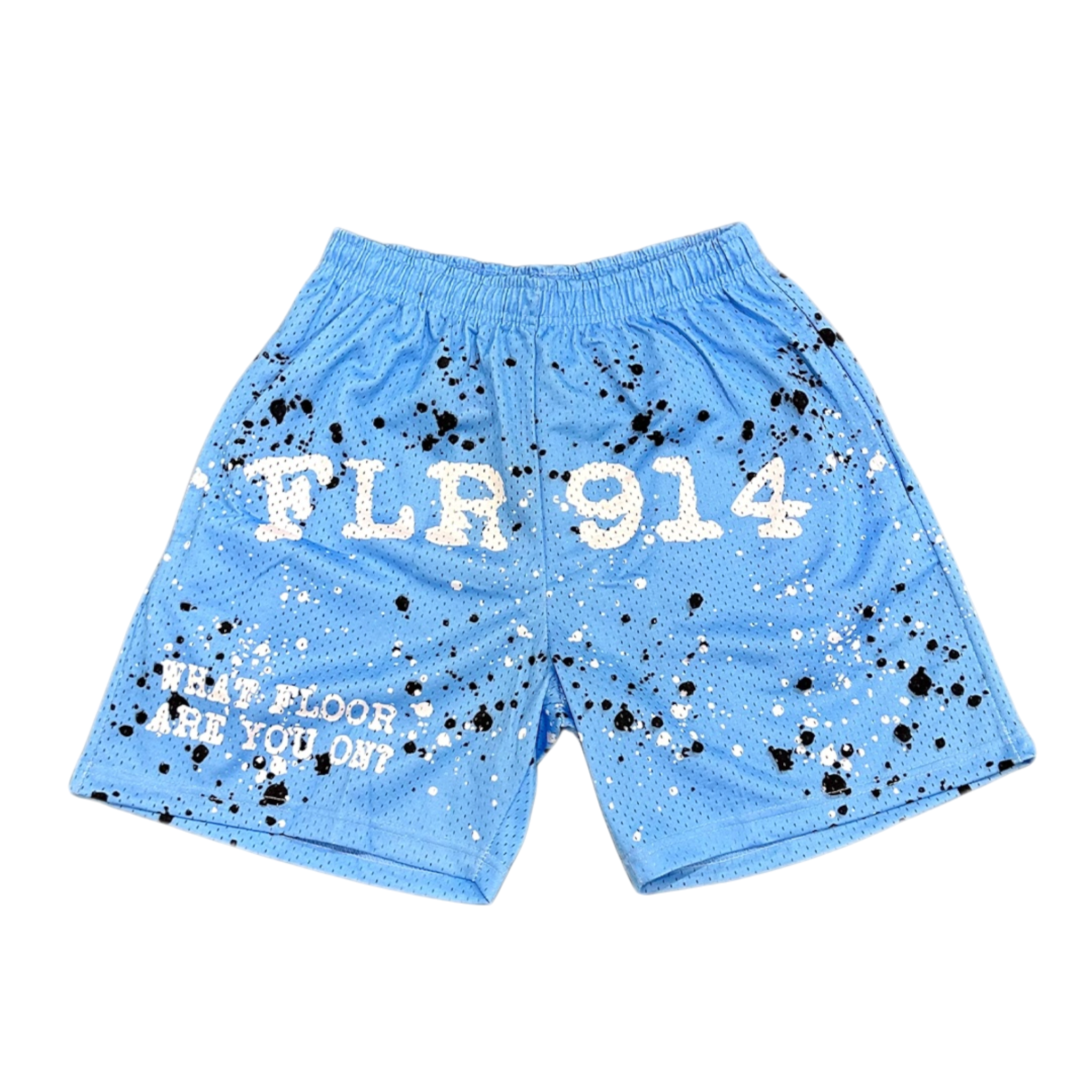 Floor914 Ice Blue Splatter Shorts