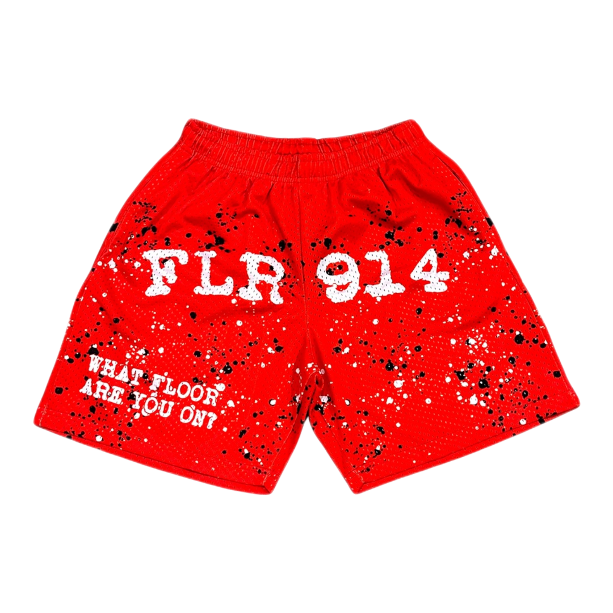 Floor914 Rose Red Splatter Shorts