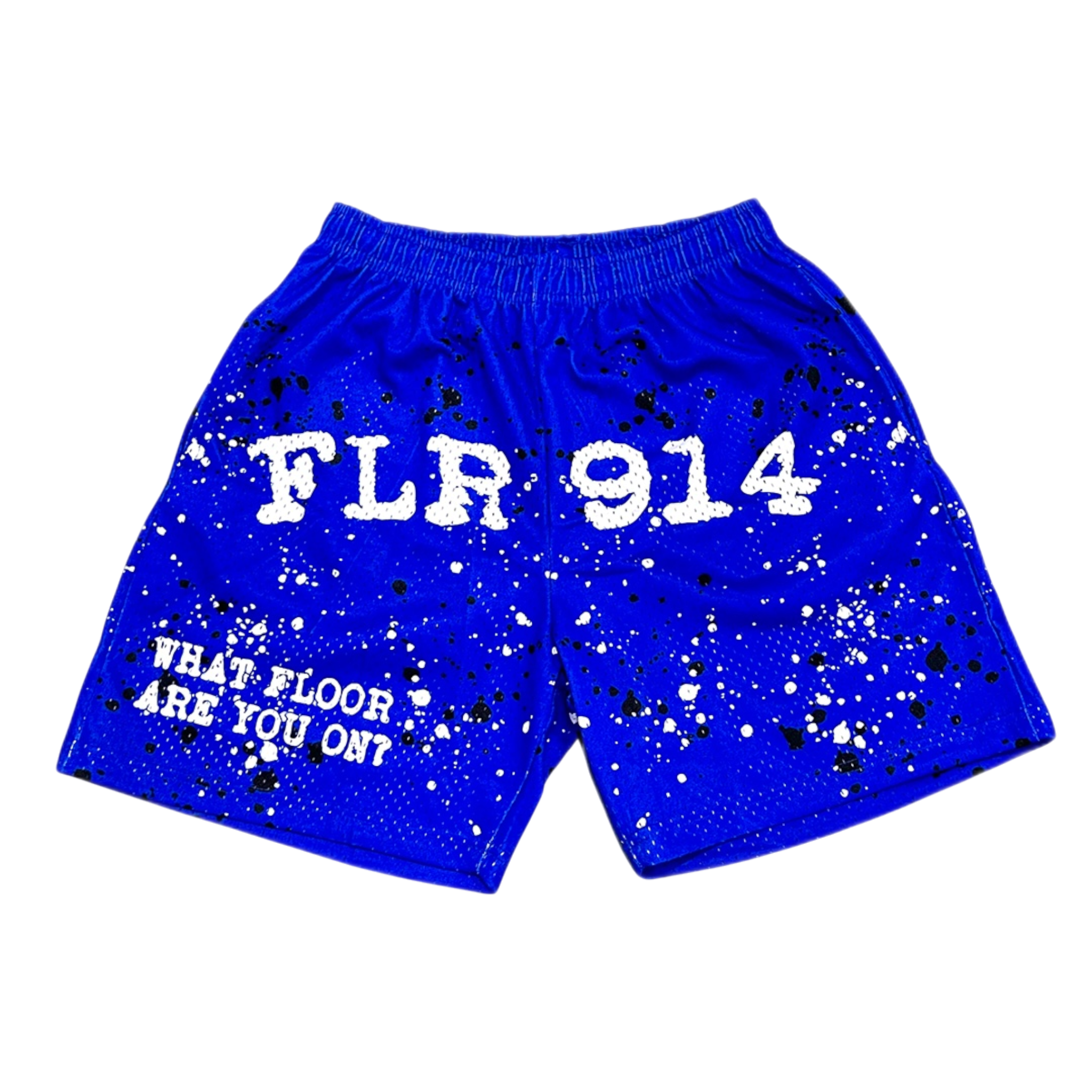 Floor914 Midnight Blue Splatter Shorts