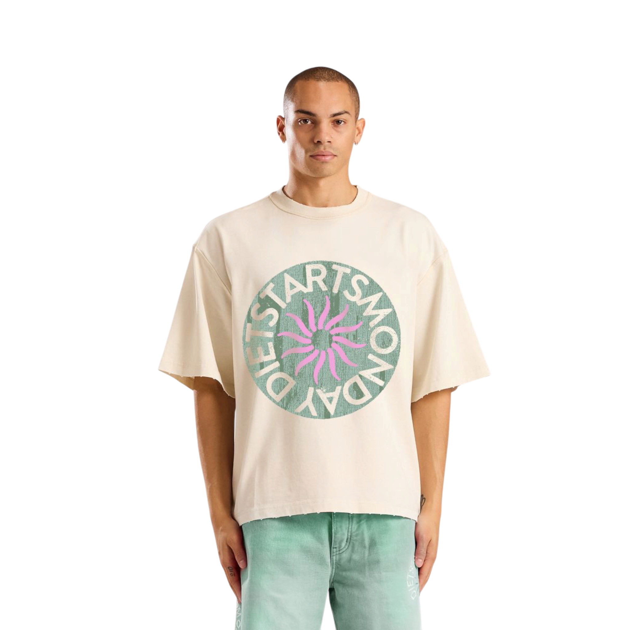 Diet Starts Monday Sol Tee (Antique White/Washed Green)