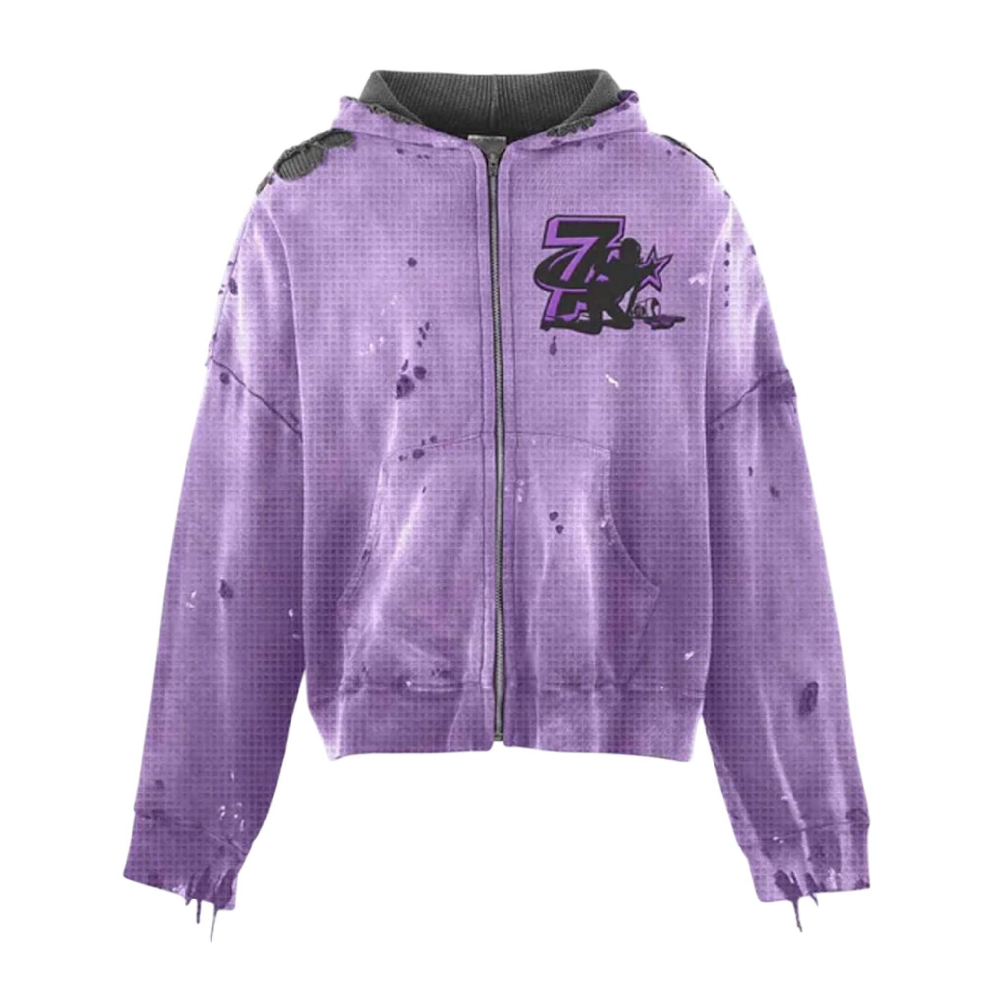 Triple Sevens x Booby Trap Reversible Hoodie (Black/Purple)