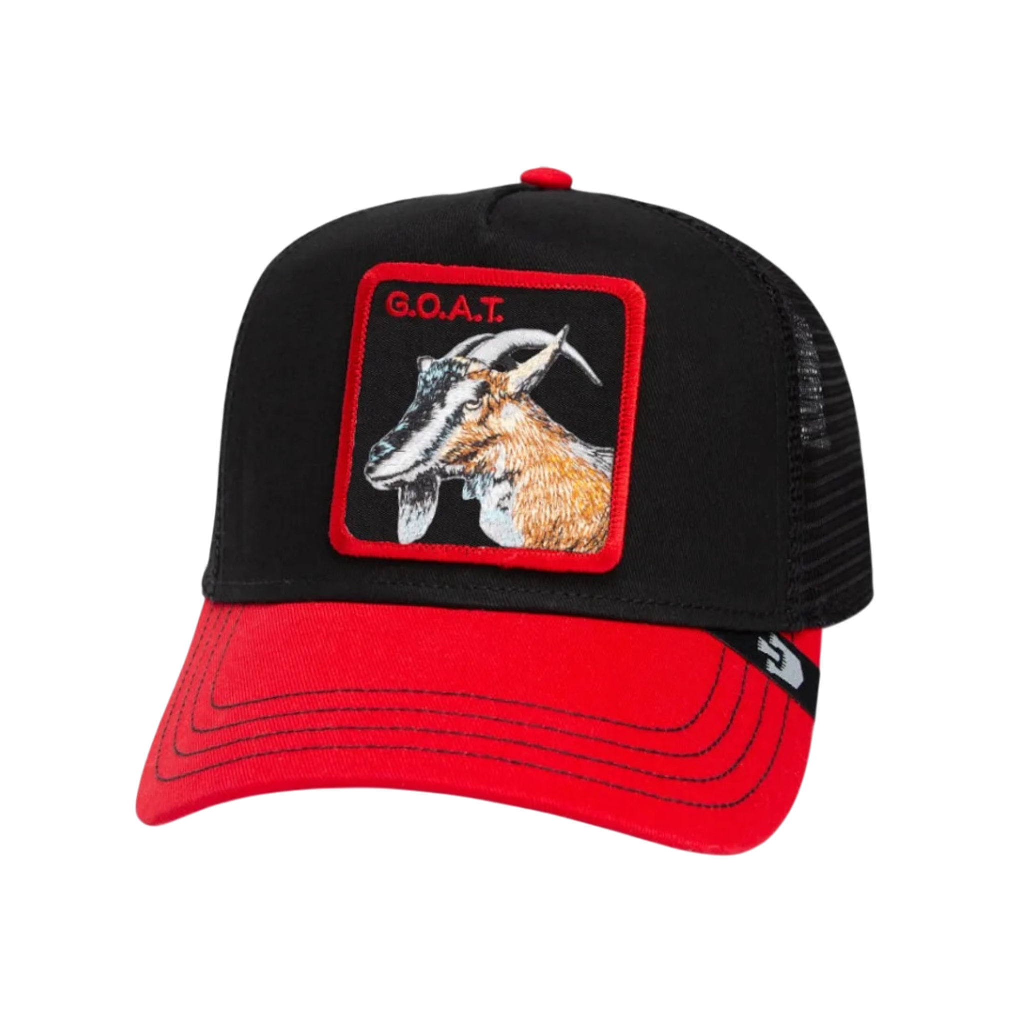 Goorin Goat Trucker Hat (Black/Red)