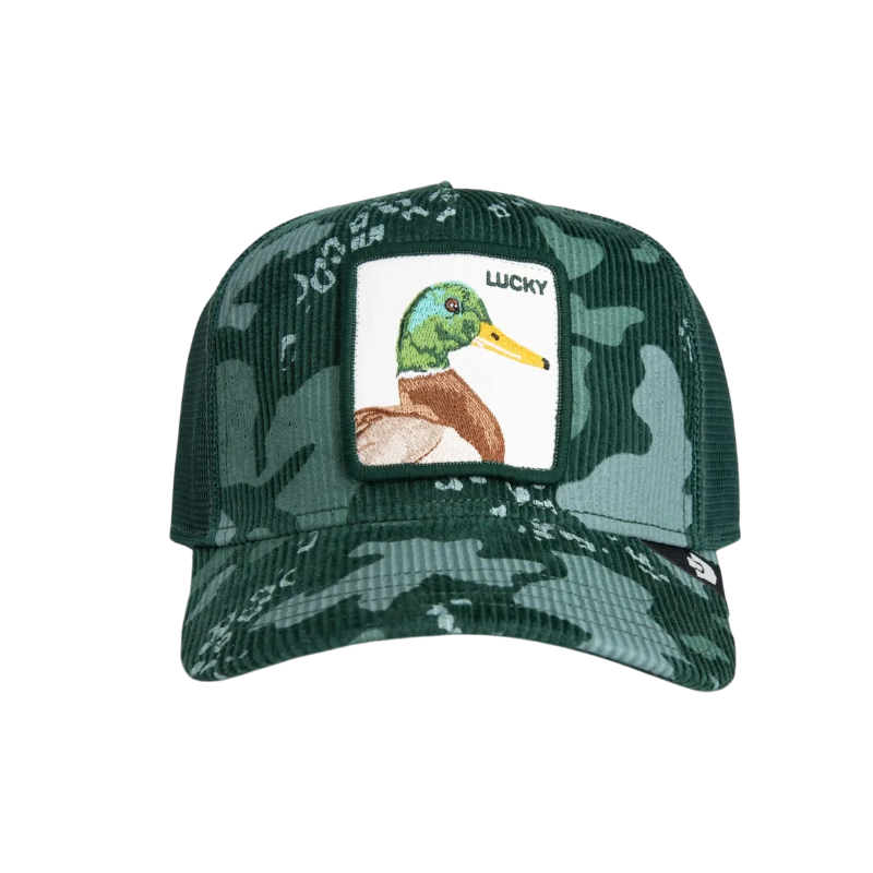 Goorin Lucky Duck Corduroy Camo Trucker Hat