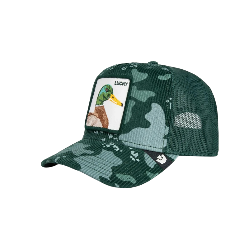 Goorin Lucky Duck Corduroy Camo Trucker Hat