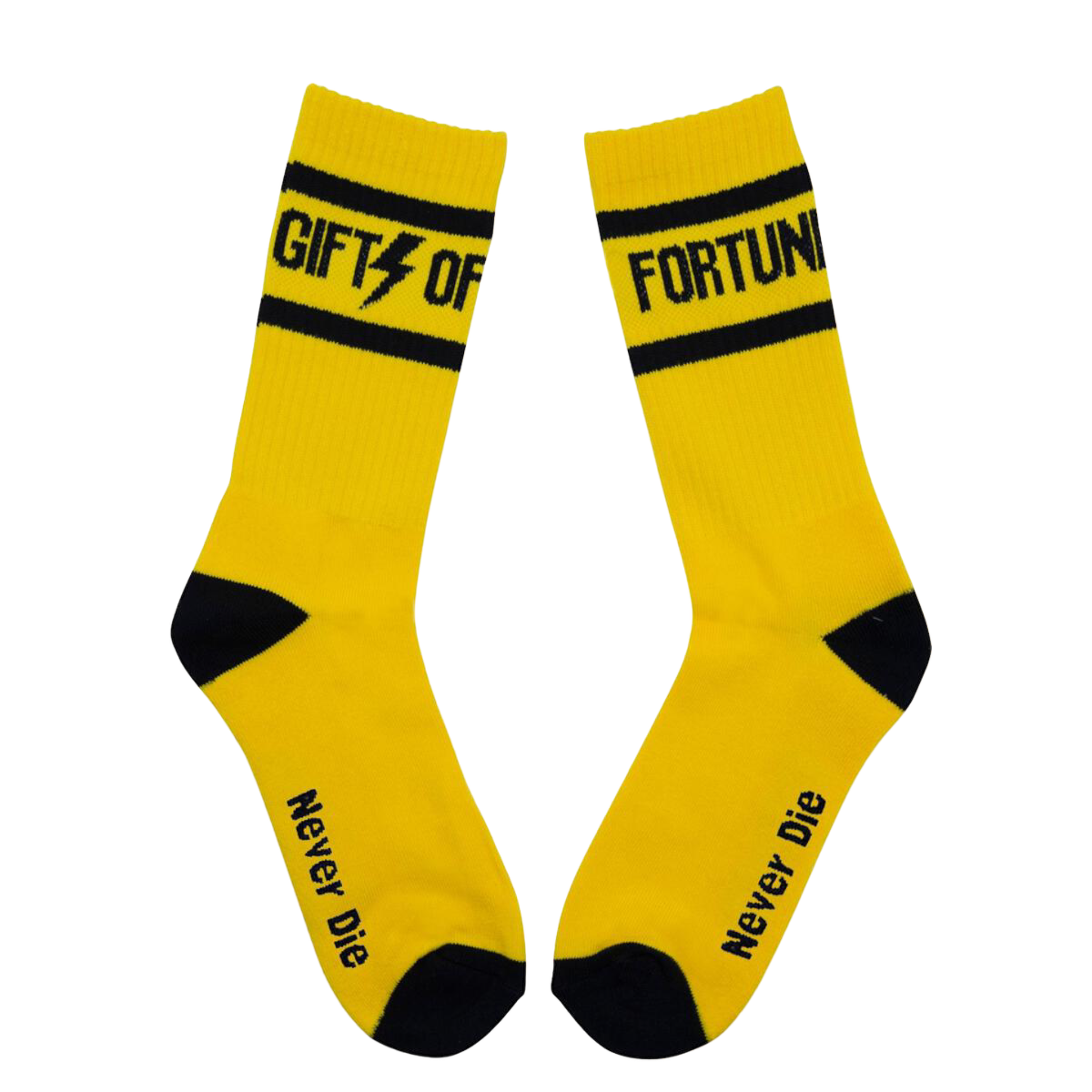 Never Die Socks | Yellow/Black